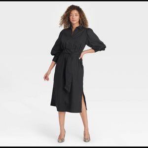 Long Sleeve High Cuff Shirtdress